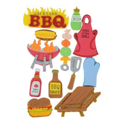 3D Eva Sticker Barbekü - 1