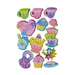 3D Eva Sticker Çay Partisi - Bu Bu