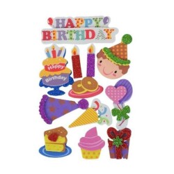 3D Eva Sticker Happy Birthday - Bu Bu