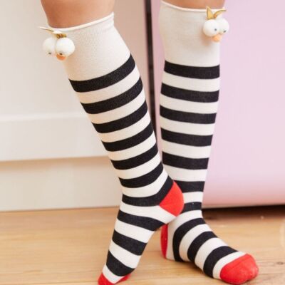 3D Eyes Kız Çocuk Diz Altı Çorap - 1