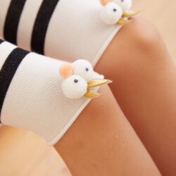 3D Eyes Kız Çocuk Diz Altı Çorap - 2