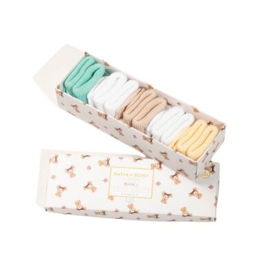 5li Paket Bamboo Newborn Bebek Çorap - 2