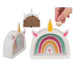 Ahşap Para Kutusu Unicorn - Wooden Saving Box Unicorn 18X18 Cm. - 2