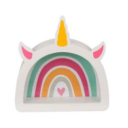Ahşap Para Kutusu Unicorn - Wooden Saving Box Unicorn 18X18 Cm. - Out of the Blue