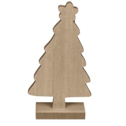 Ahşap Yılbaşı Ağacı - Çıngıraklı 19,5 Cm - 3