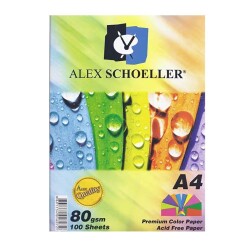 Alex Schoeller A4 Renkli Kağıt 10 Renk 100lü Karışık - Alex Schoeller