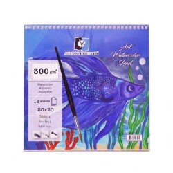 Alex Schoeller Sulu Boya Resim Defteri 300 Gr 20 x 20 cm 12 Sayfa - Alex Schoeller