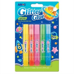 AMOS Simli Yapıştırıcı NEON 10 5ml 5'li Blister - Amos