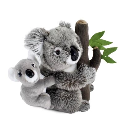 Animals Of The World Peluş Oyuncak Ağaçta Yavrulu Koala 26 Cm