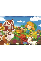 Art Kids Çiftçi Kız 35+60 Parça Puzzle - Thumbnail