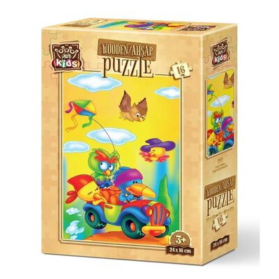 Art Kids Çılgın Uçurtmacılar 16 Parça Ahşap Puzzle