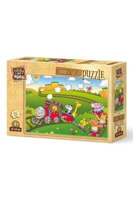 Art Kids Hayvanlar Treni 25 Parça Ahşap Puzzle - 1