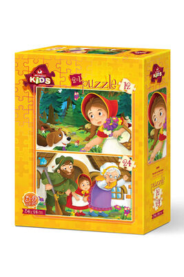 Art Kids Kırmızı Pelerinli Kız 12+24 Parça Puzzle