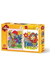 Art Kids Müzisyen Hayvanlar 12+24 Parça Puzzle - Art Kids