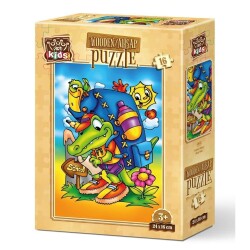 Art Kids Okul Yolu 16 Parça Ahşap Puzzle - Art Kids