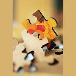 Art Kids Romantik İnek 25 Parça Ahşap Puzzle - Thumbnail