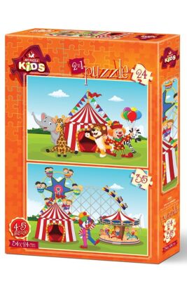 Art Kids Sirk ve Lunapark 24+35 Parça Puzzle - 1
