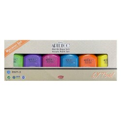 Artdeco Akrilik Boya 6x75 ml Set Macaron Renk - Artdeco