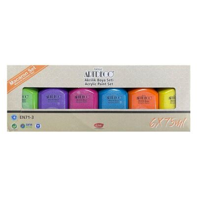 Artdeco Akrilik Boya 6x75 ml Set Macaron Renk - 1