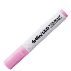 Artline Fosforlu İşaretleme Kalemi Pastel Pembe Kesik Uç 660 - Artline