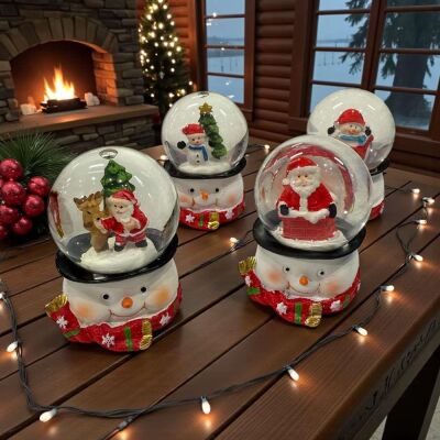 Atkılı Kardan Adam Kar Küresi Küçük Boy 6.5 Cm - 1