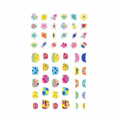 Avenir Simli Tırnak Çıkartmaları - Flower - 2