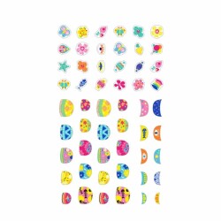 Avenir Simli Tırnak Çıkartmaları - Flower - 2