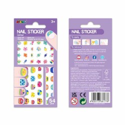 Avenir Simli Tırnak Çıkartmaları - Flower - 3