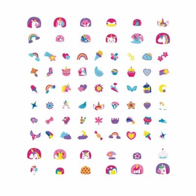 Avenir Simli Tırnak Çıkartmaları - Unicorns - 2