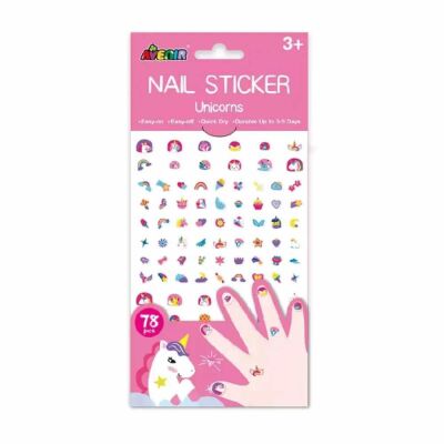 Avenir Simli Tırnak Çıkartmaları - Unicorns - 1