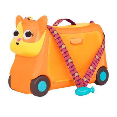 B Toys Tekerlekli Çocuk Valizi Turuncu Kedi 2 Yaş Üzeri - 1