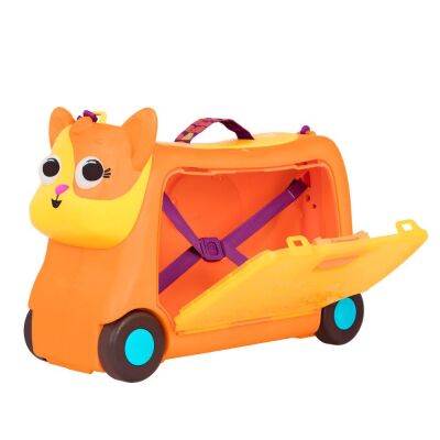 B Toys Tekerlekli Çocuk Valizi Turuncu Kedi 2 Yaş Üzeri - 2