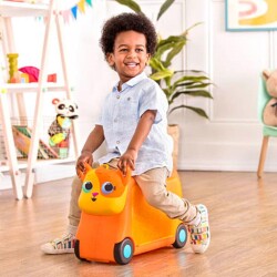 B Toys Tekerlekli Çocuk Valizi Turuncu Kedi 2 Yaş Üzeri - 5