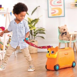 B Toys Tekerlekli Çocuk Valizi Turuncu Kedi 2 Yaş Üzeri - 4