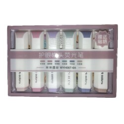 Bafix Fosforlu Kalem Mini Pastel Renkler 6 Lı Blister Wyh067-6a - 3