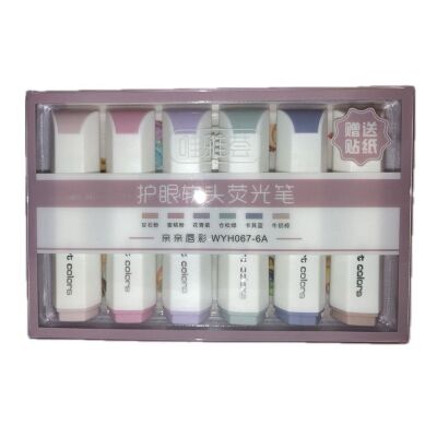 Bafix Fosforlu Kalem Mini Pastel Renkler 6 Lı Blister Wyh067-6a - 3