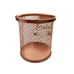 Bafix Masaüstü Kalemlik Metal Silindir Altın Rengi - Bafix