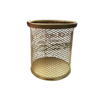 Bafix Masaüstü Kalemlik Metal Silindir Altın Rengi - 2