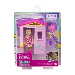 Barbie Bebek Bakıcısı Oyun Seti, Pembe Ev - Mattel