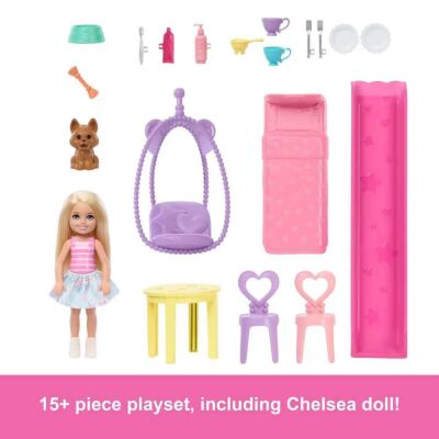 Barbie Chelsea Bebek Evi Oyun Seti JFW49 - 5