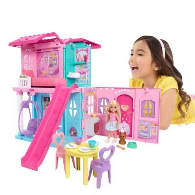 Barbie Chelsea Bebek Evi Oyun Seti JFW49 - 1