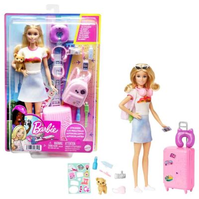 Barbie Seyahatte Bebeği ve Aksesuarları - 1