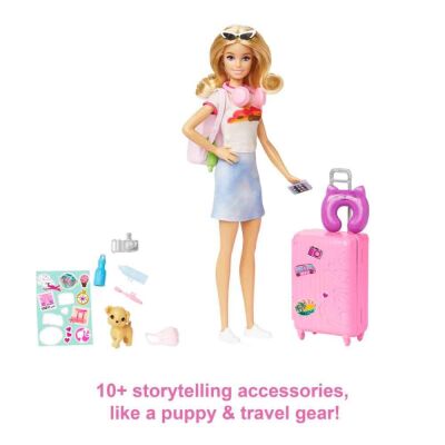 Barbie Seyahatte Bebeği ve Aksesuarları - 3