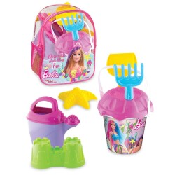 Barbie Sırt Çantalı Plaj Kova Kürek Seti - Dede