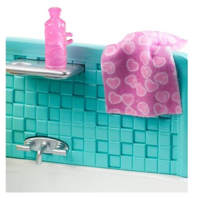 Barbie Skipper Bebek Bakıcılığı Banyo Oyun Seti Pembe - 2