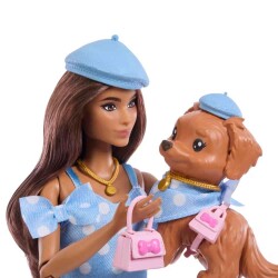 Barbie Twinning Bebek ve Köpek Oyun Seti JFP38 - 2