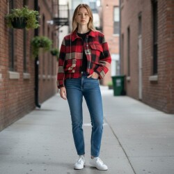 Bayan Ekose Ceket - 3