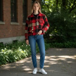 Bayan Ekose Ceket - 4