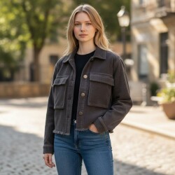 Bayan Kadife Ceket - Karamela