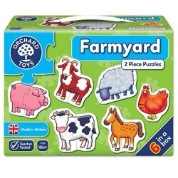 Bebek İki Parçalı Puzzle Çiftlik 6 Parça 18 Ay Üzeri - 1